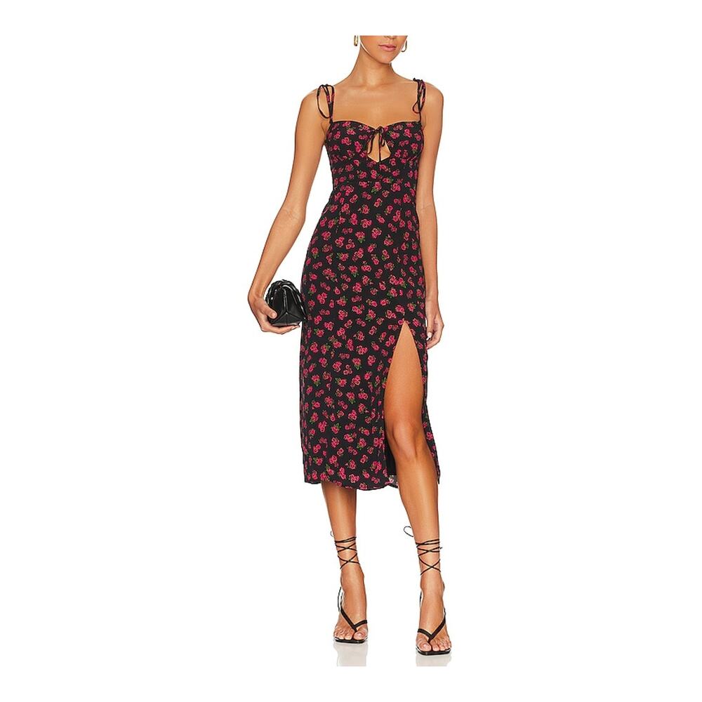 Lovers And Friends 'Roxbury' Black Midi Dress Size XL